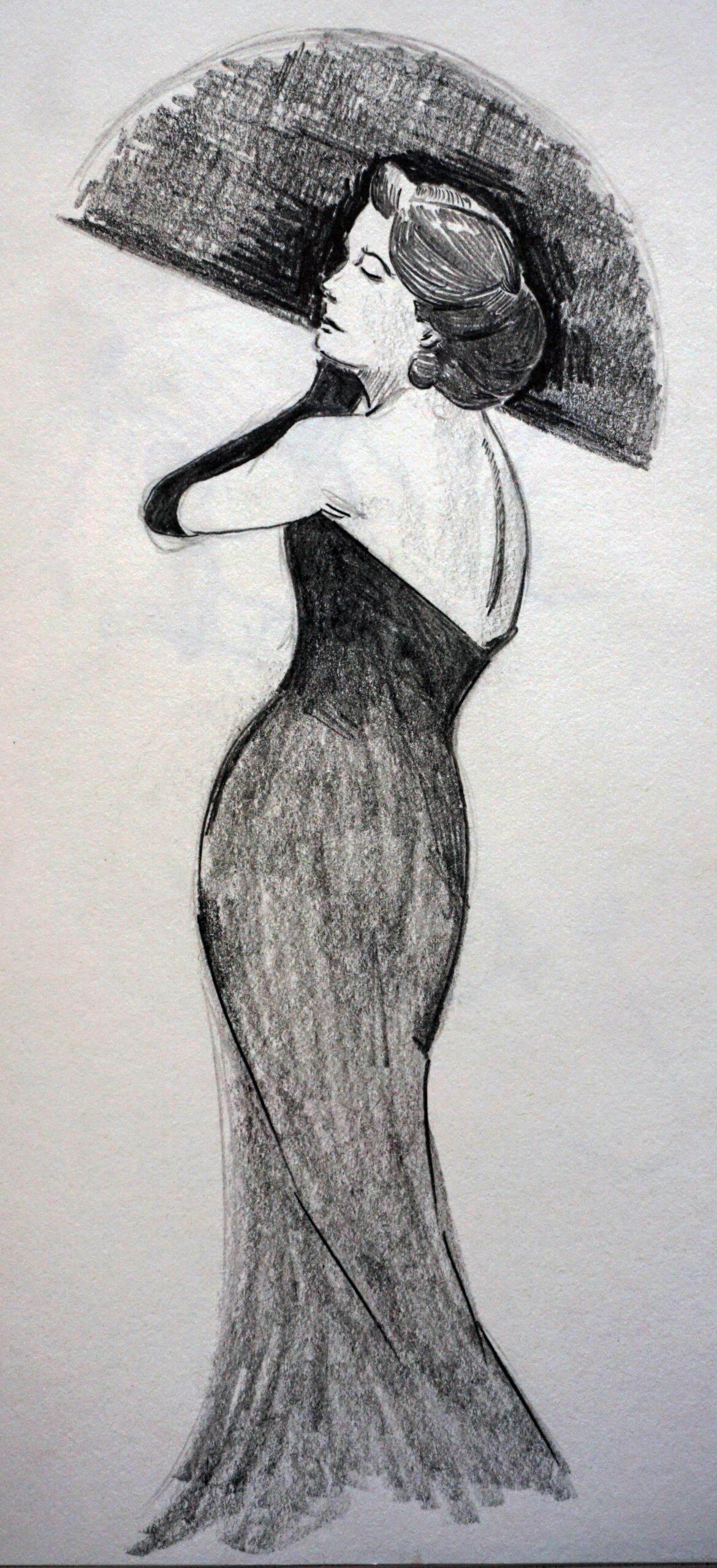 lady with fan