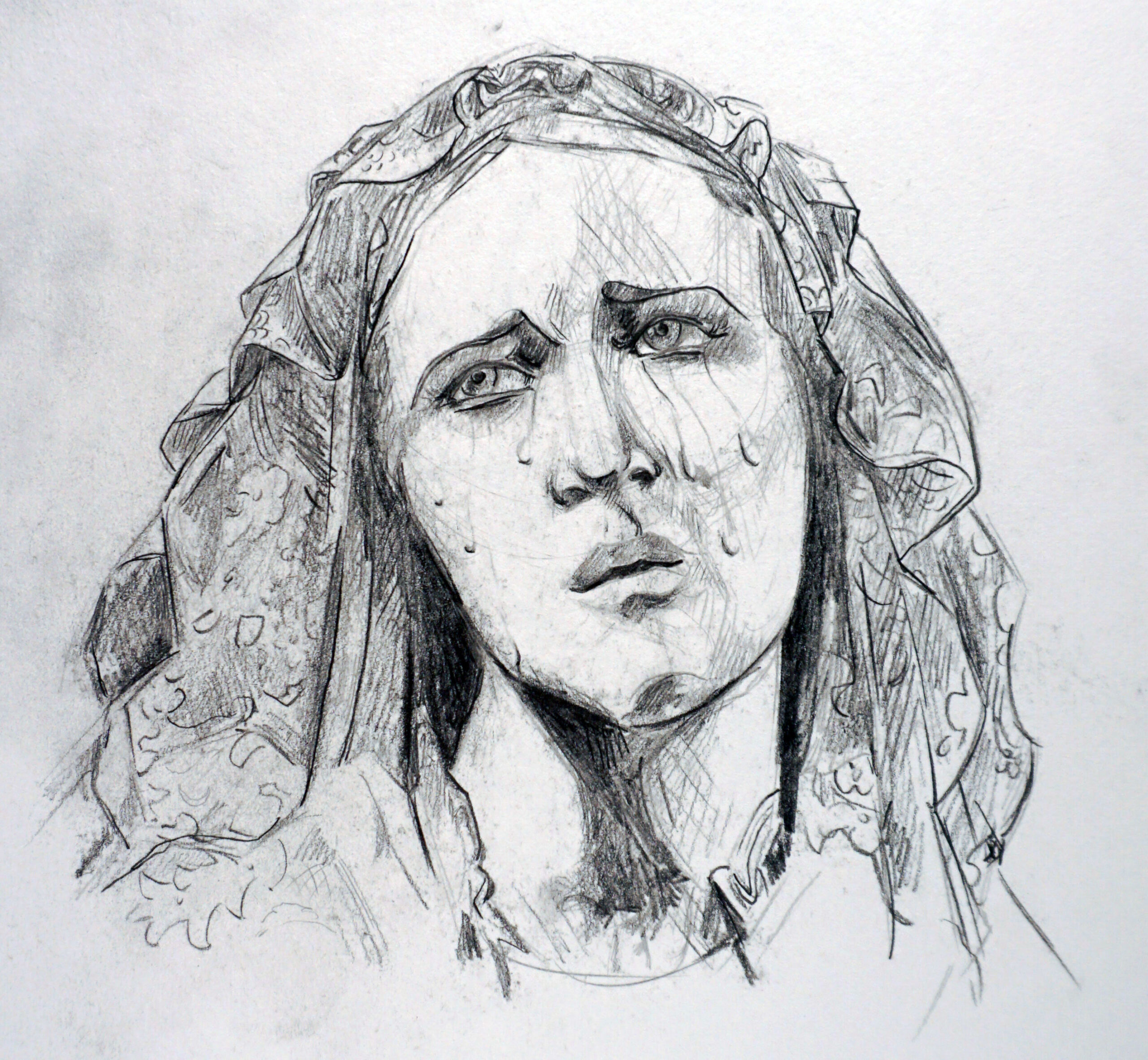 mary in tears